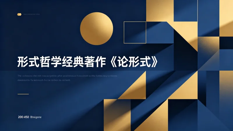 《论形式》：一本关于形式哲学的经典之作