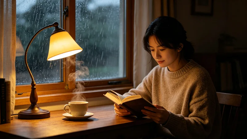 记录：下雨天，我喜欢待在家里看书