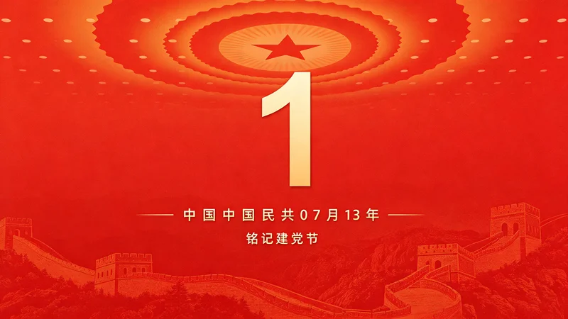 建党节：7月1日，铭记历史