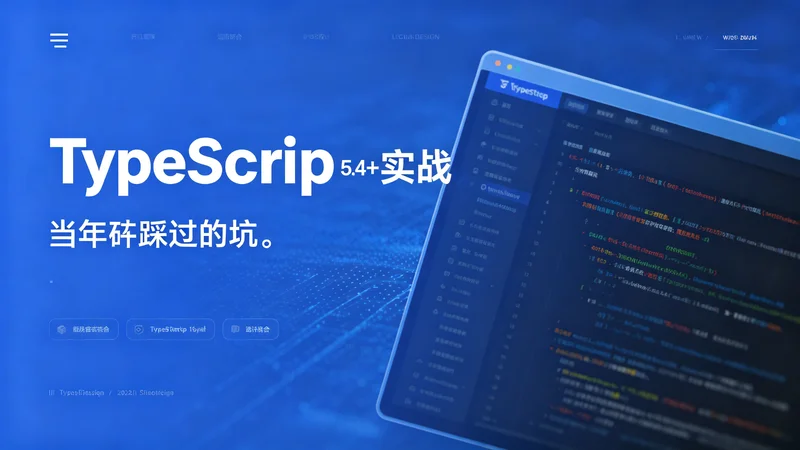 TypeScript 5.4+实战：那些年我踩过的坑