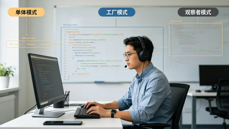 PHP设计模式：单例、工厂、观察者模式实战