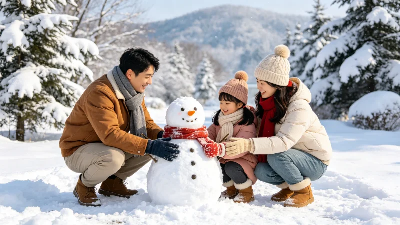 今年第一场大雪，带闺女看雪去